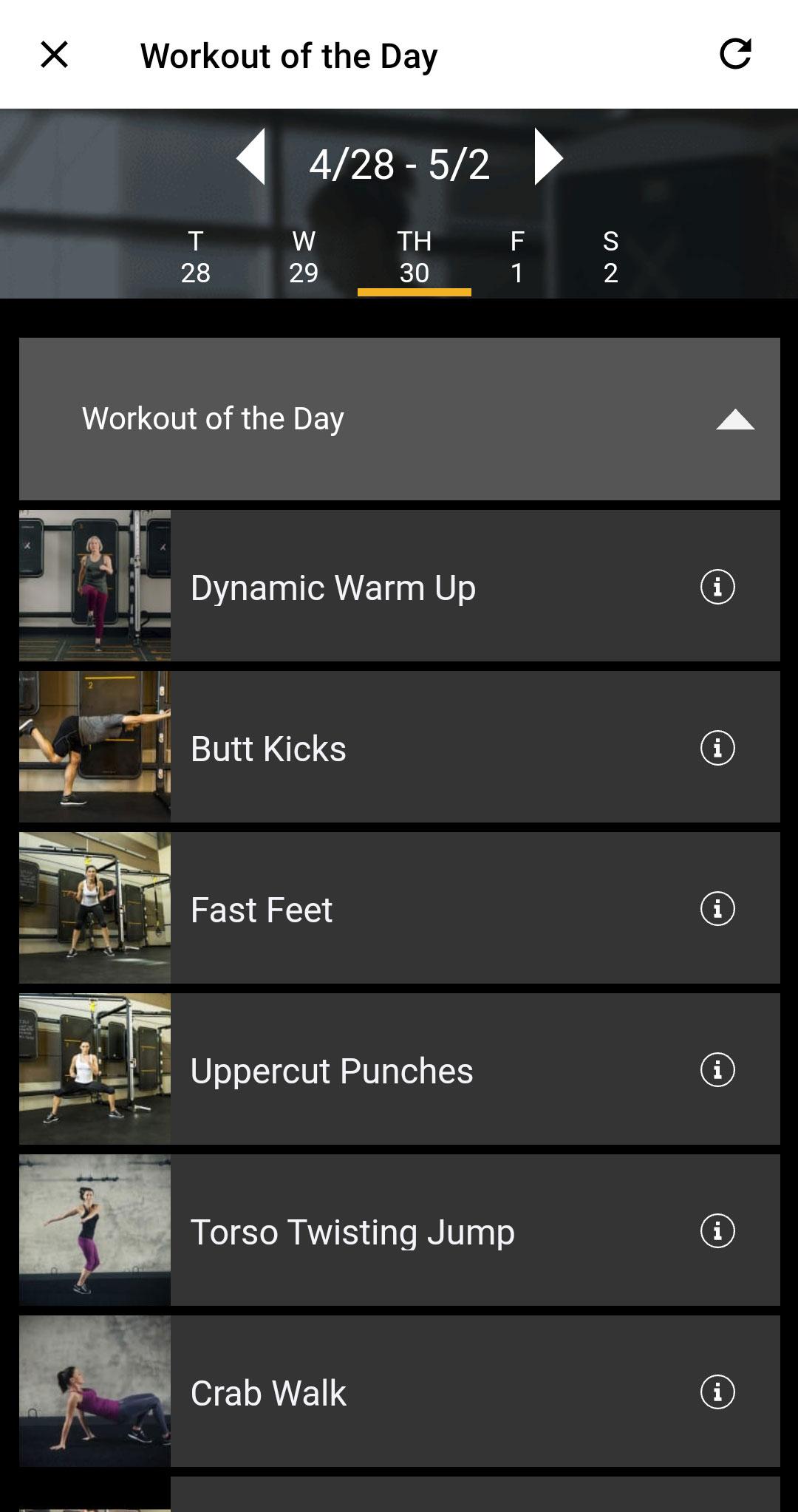 Workout Of The Day Y Mobile App
