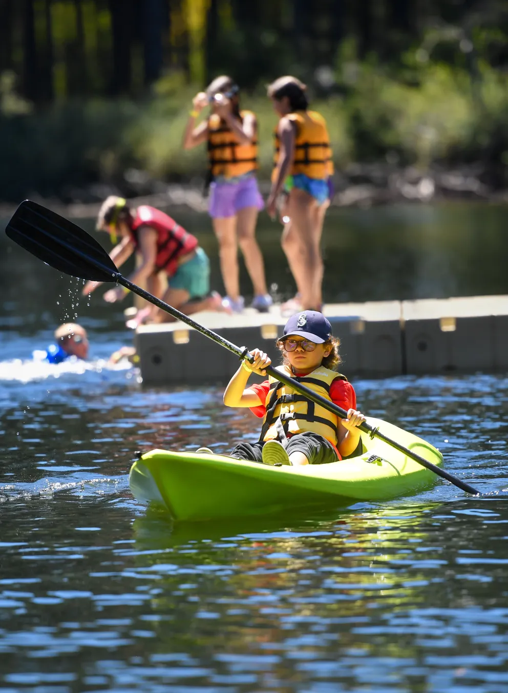 Kayaking on Sunny Day at Camp Seymour