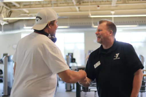 Smiling In Support At The YMCA