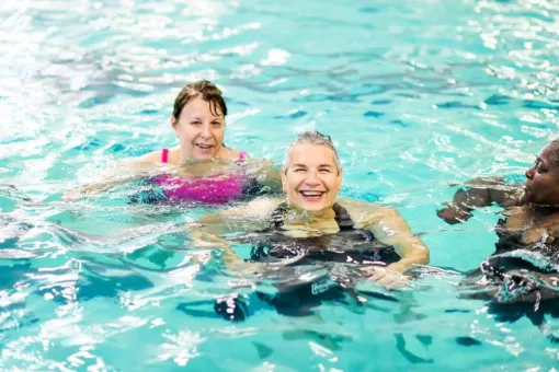 Seniors in the swimming pool
