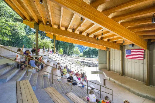 Flag displayed at Camp Seymour