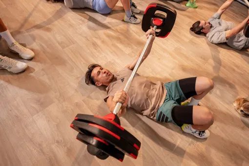 Press on the Ground in Les Mills Bodypump Heavy at the YMCA