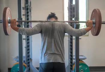 Squat Powerlifting Training At The YMCA