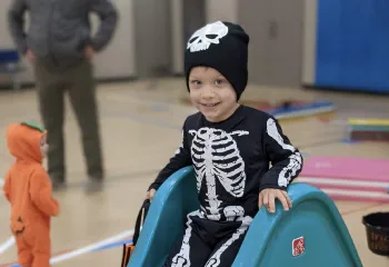 Bremerton Family YMCA Jack-O’-Lantern Jubilee Skeleton on Slide