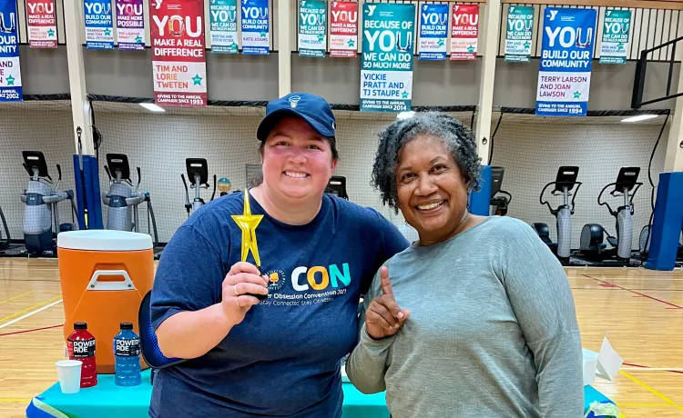 Shot of winners from a pickleball tourney at the Tacoma Center YMCA