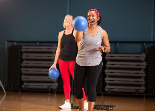 Group Exercise With Exercise Ball