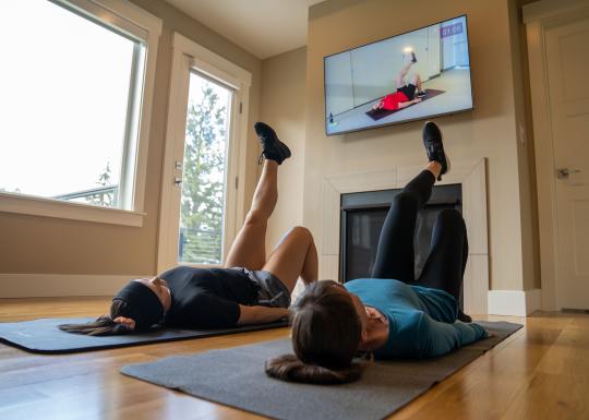 Exercising at home with the YMCA