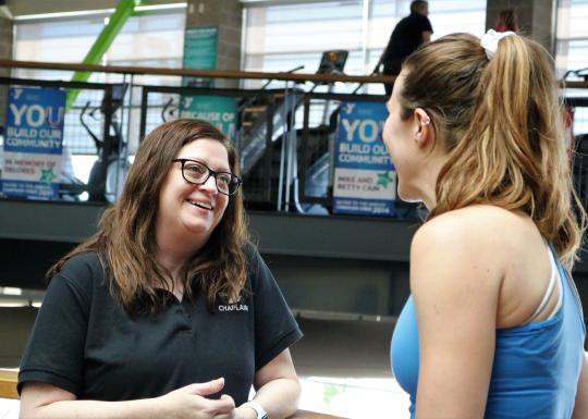 Smiling In Support At The YMCA