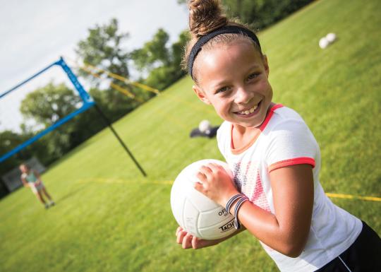 Youth Sports With Outdoor Volleyball