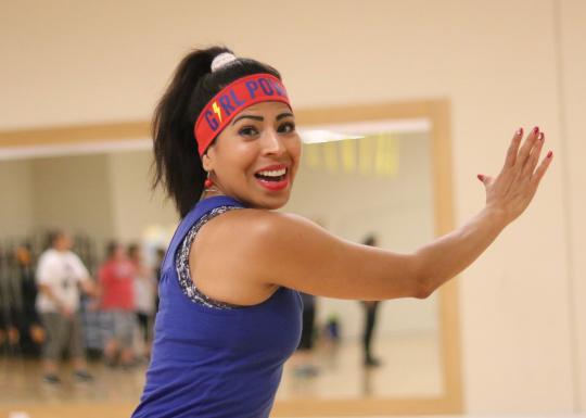 Cardio Dancing At A YMCA Group Exercise Class