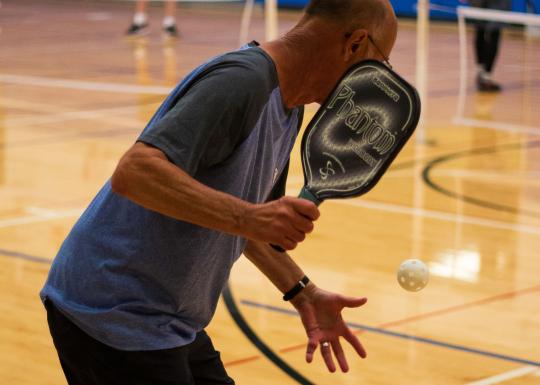 Pickle Ball Serve At The Tom Taylor Family YMCA