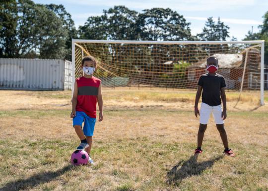 YMCA Youth Soccer In Front Of Net