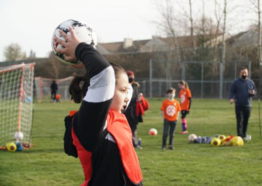 Throwing The Ball In Bounds at YMCA Youth Soccer