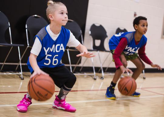 Dribbling Drill at YMCA Youth Basketball League