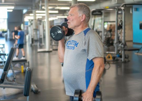 Dumbbell Curl At YMCA Training Center