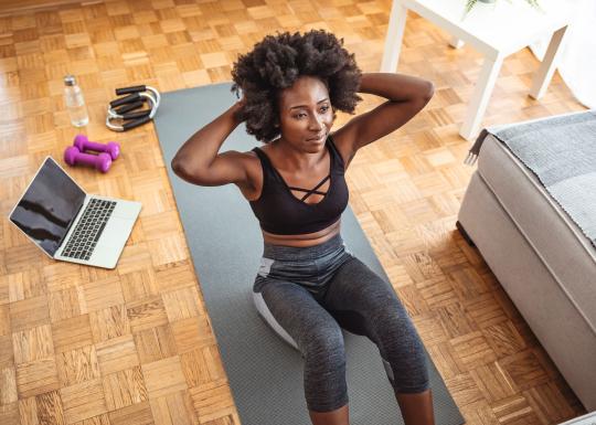Sit Ups At Home With YMCA On-Demand Streaming Videos