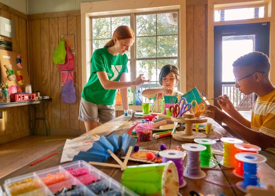 Kids-Creating-Birdhouses-At-YMCA-Arts-Camp.jpg Kids Creating Birdhouses At YMCA Arts Camp