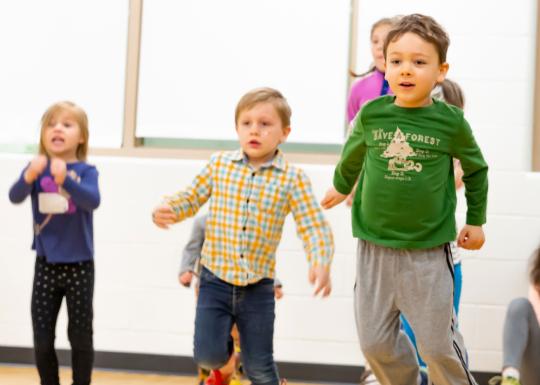 Kids Jumping at YMCA Summer Camp