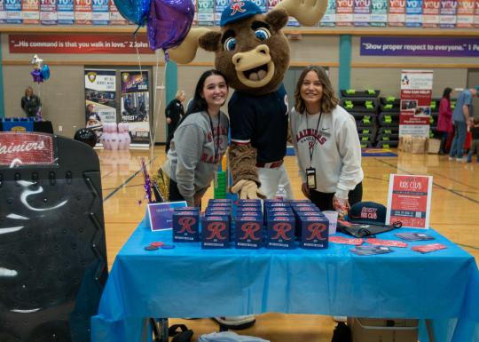 Tacoma Rainier's booth at healthy kids day
