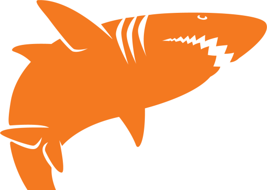 Image of orange clip art shark