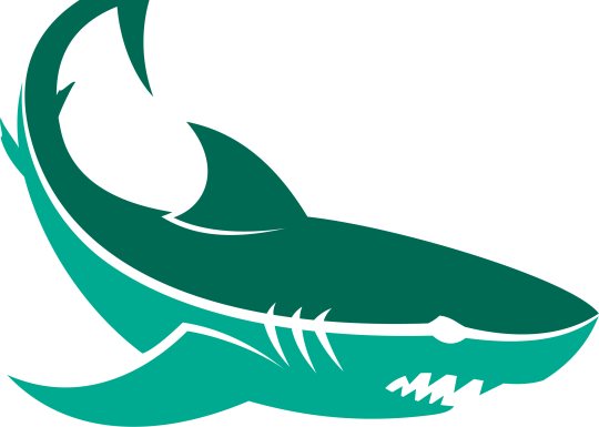 Green clip art shark