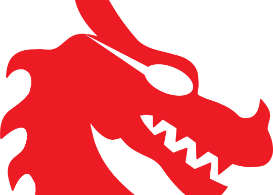 Red clip art dragon