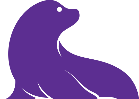 Purple clip art seal