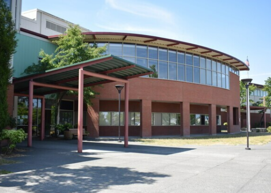 Exterior shot of Giaudrone Middle School