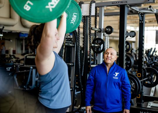 Barbell Overhead Press with YMCA Personal Trainer