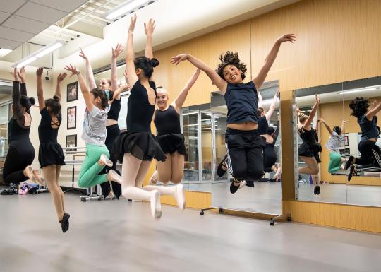 YMCA Ballet Jumping in the Air