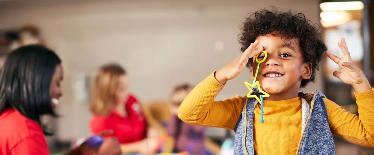 Showing Off Art Project at YMCA Visual Arts Class