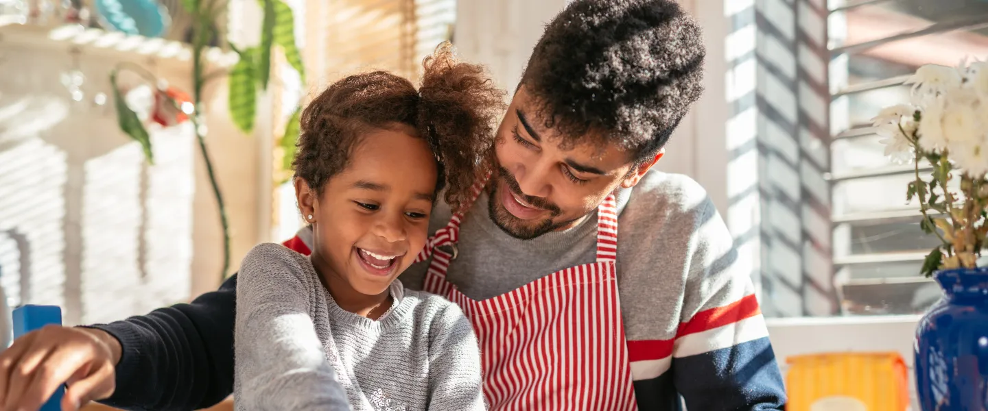 Father and Daughter Cooking