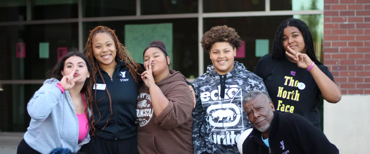 Center for Community Impact students gather for a photo at the YMCA