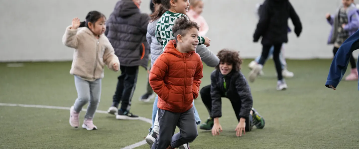 Playing Tag at YMCA Break Week Camp
