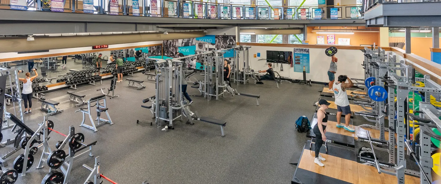 Full Gym Working Out at the Haselwood Family YMCA