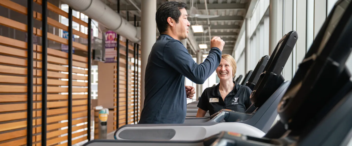 Walking on Treadmill with Kickstart Coach