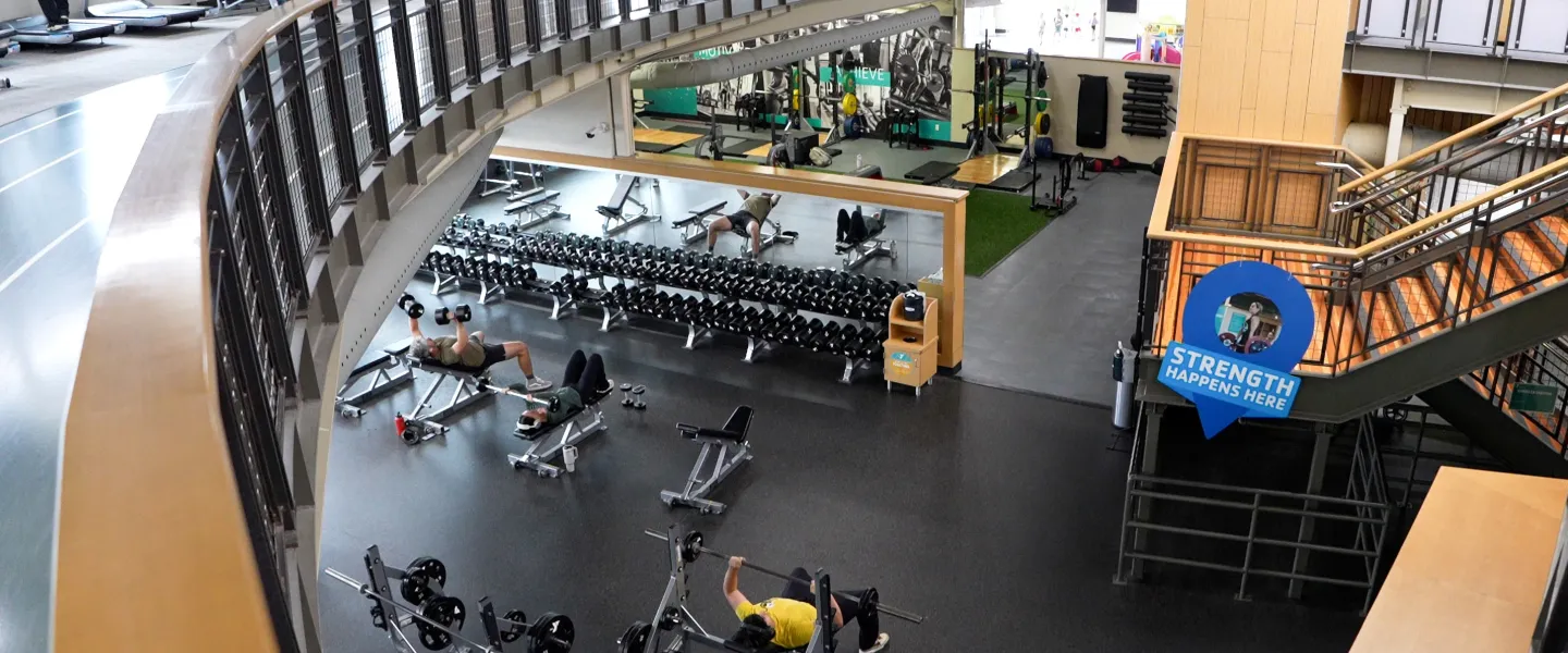Wide Spanning View of YMCA Weight Room