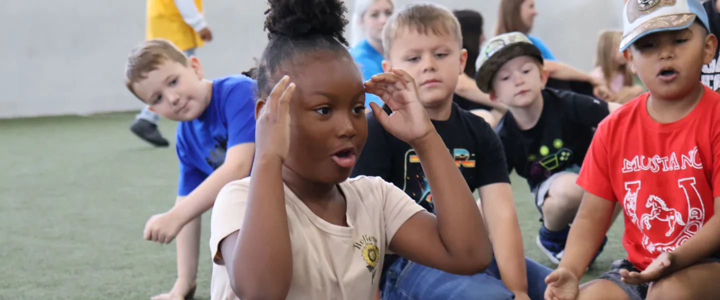 Speedstacking in Group at Mel Korum Family YMCA Summer Camp
