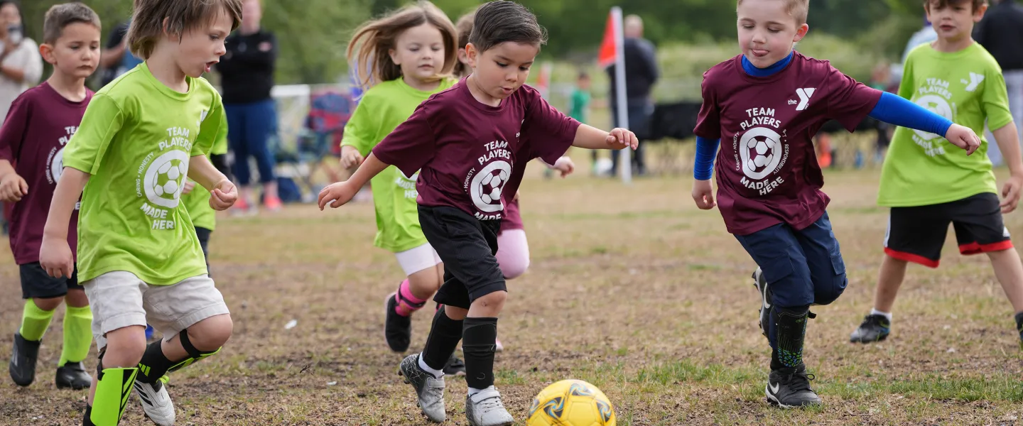 Getting Ready to Kick Ball Youth Soccer