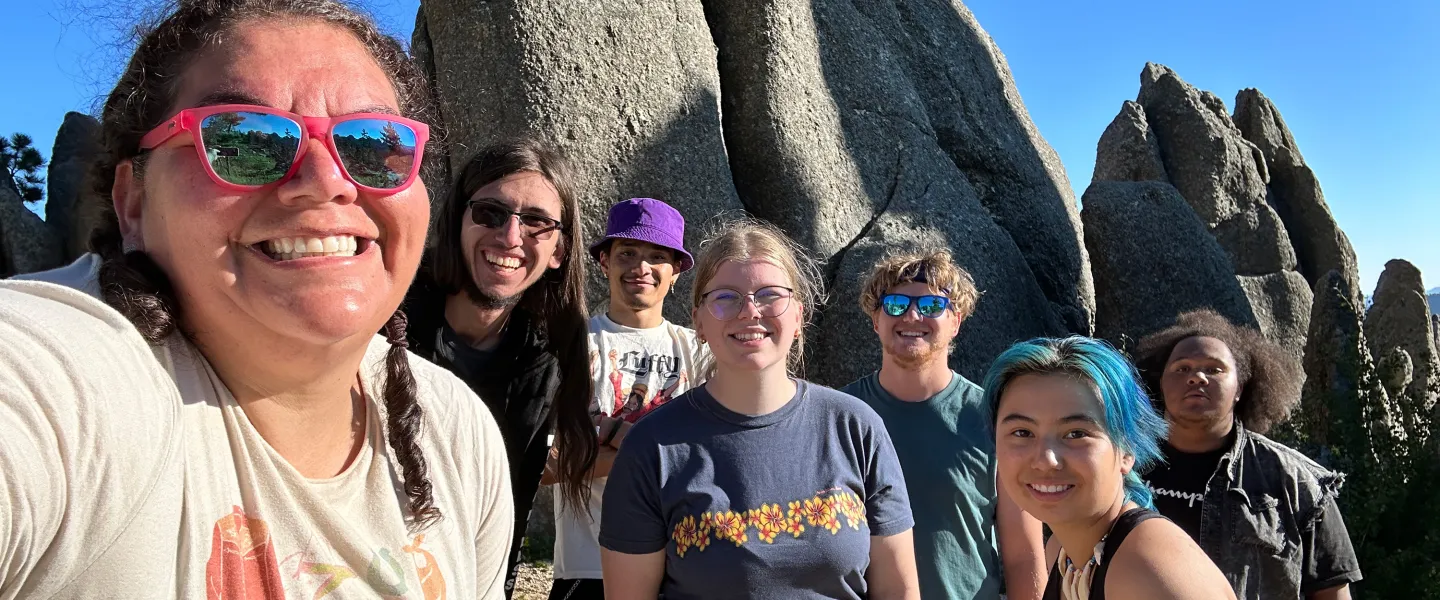 Posing in Front of Rocks at YMCA Summer of Service