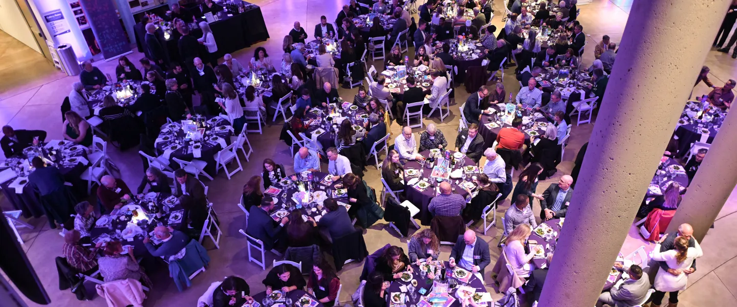 Overhead Shot of YMCA Compassion in Action Gala at Glass Museum