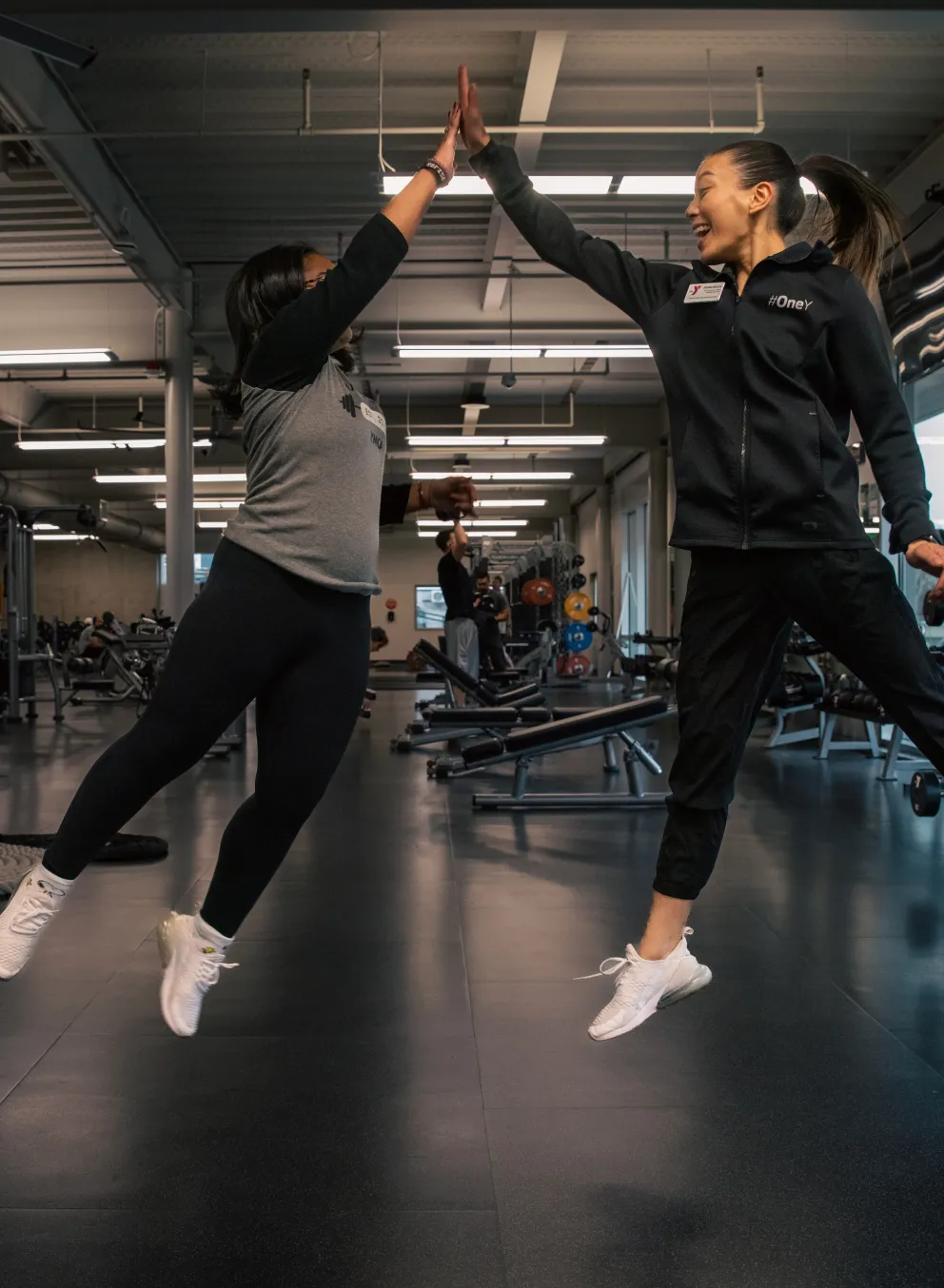 KickStart member giving their coach a high five