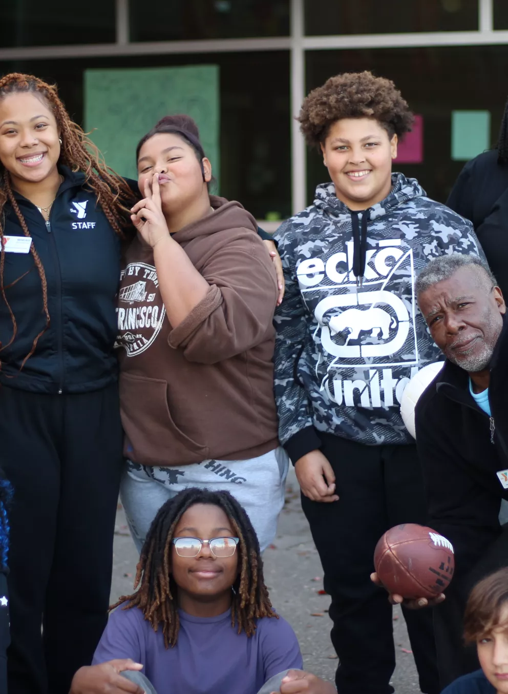 Center for Community Impact students gather for a photo at the YMCA