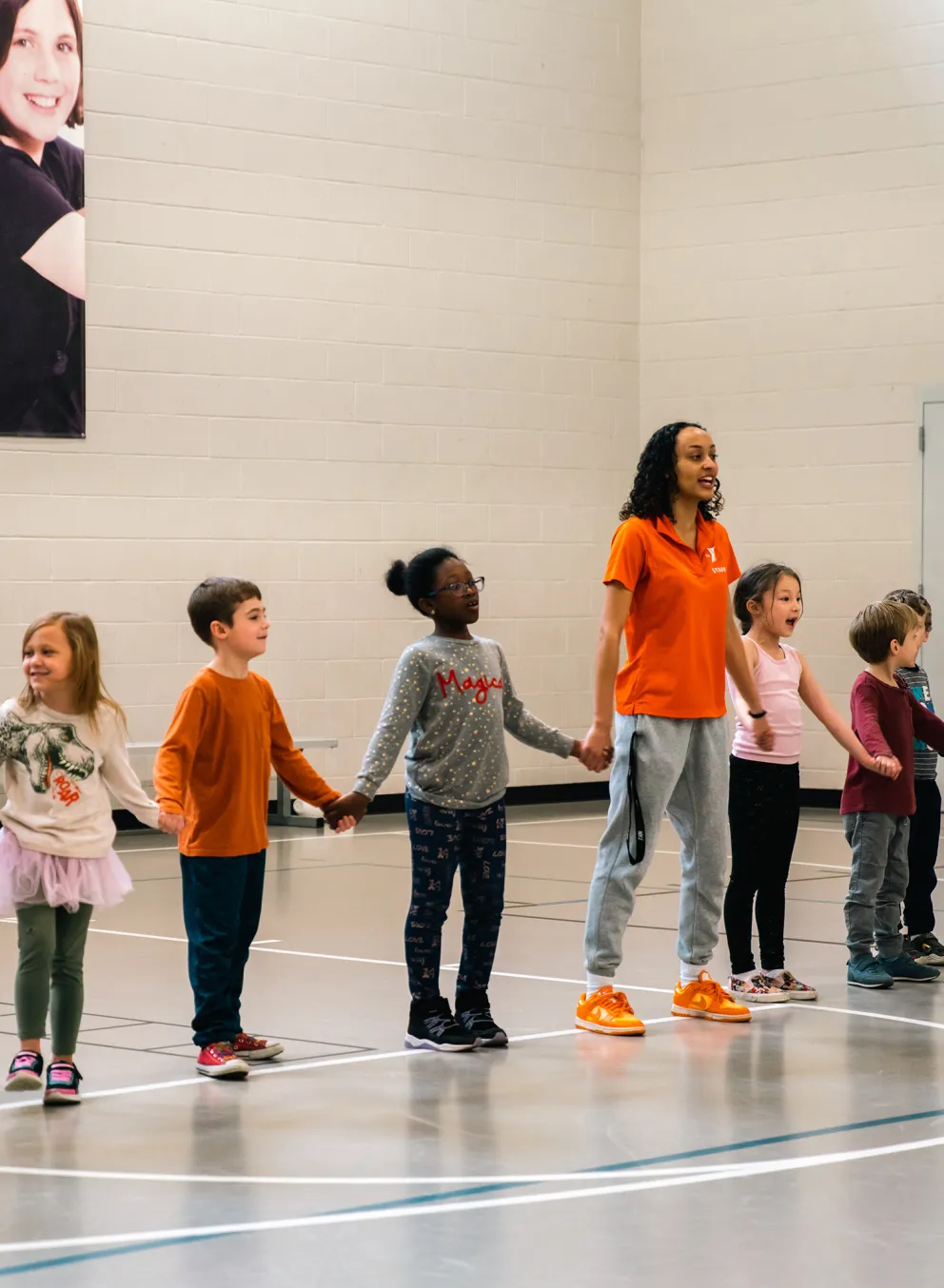 Holding Hands at YMCA Break Week Camp