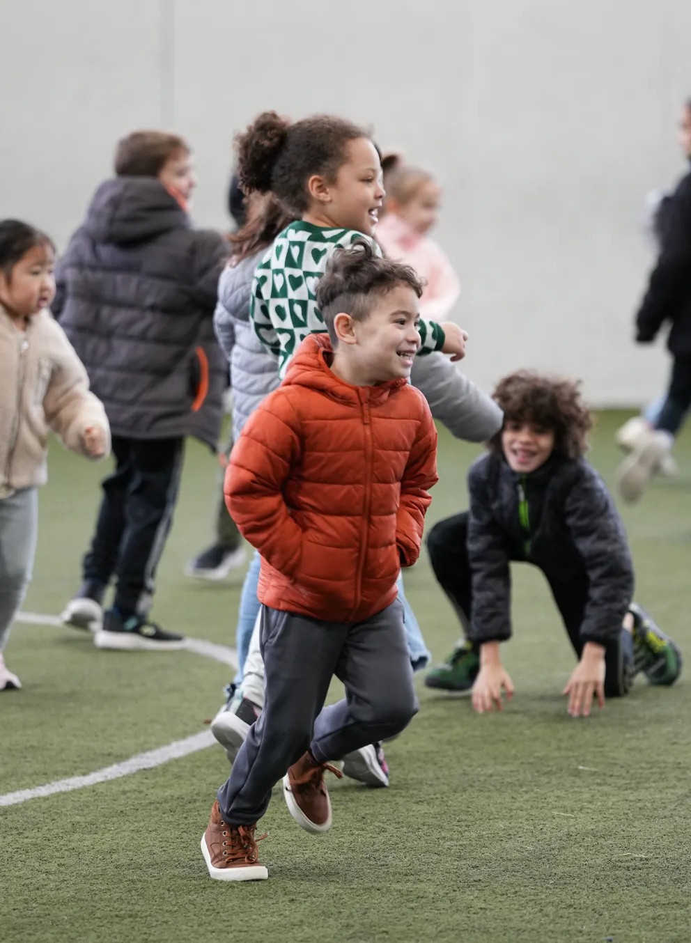 Playing Tag at YMCA Break Week Camp