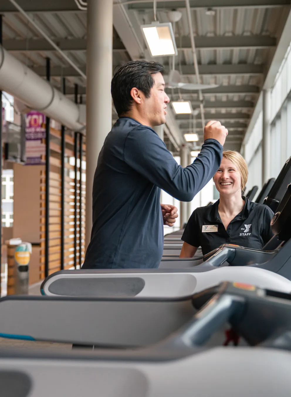 Walking on Treadmill with Kickstart Coach