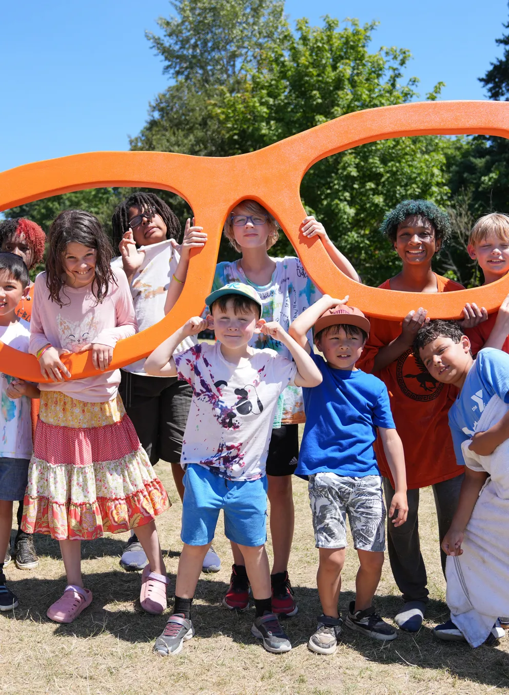 Giant Glasses at Bremerton Family YMCA Summer Camp