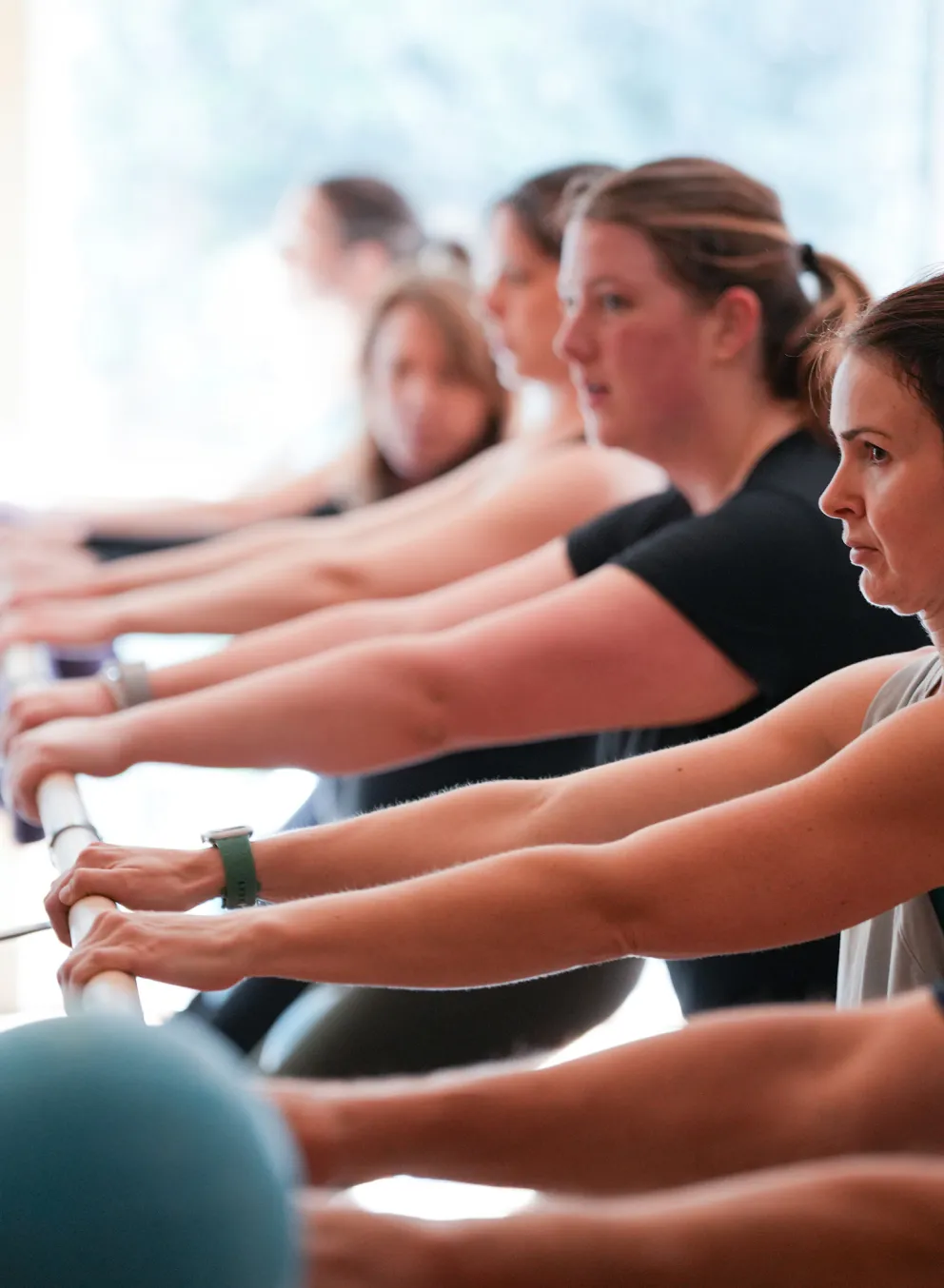 Group Stretching at YMCA Barre Class