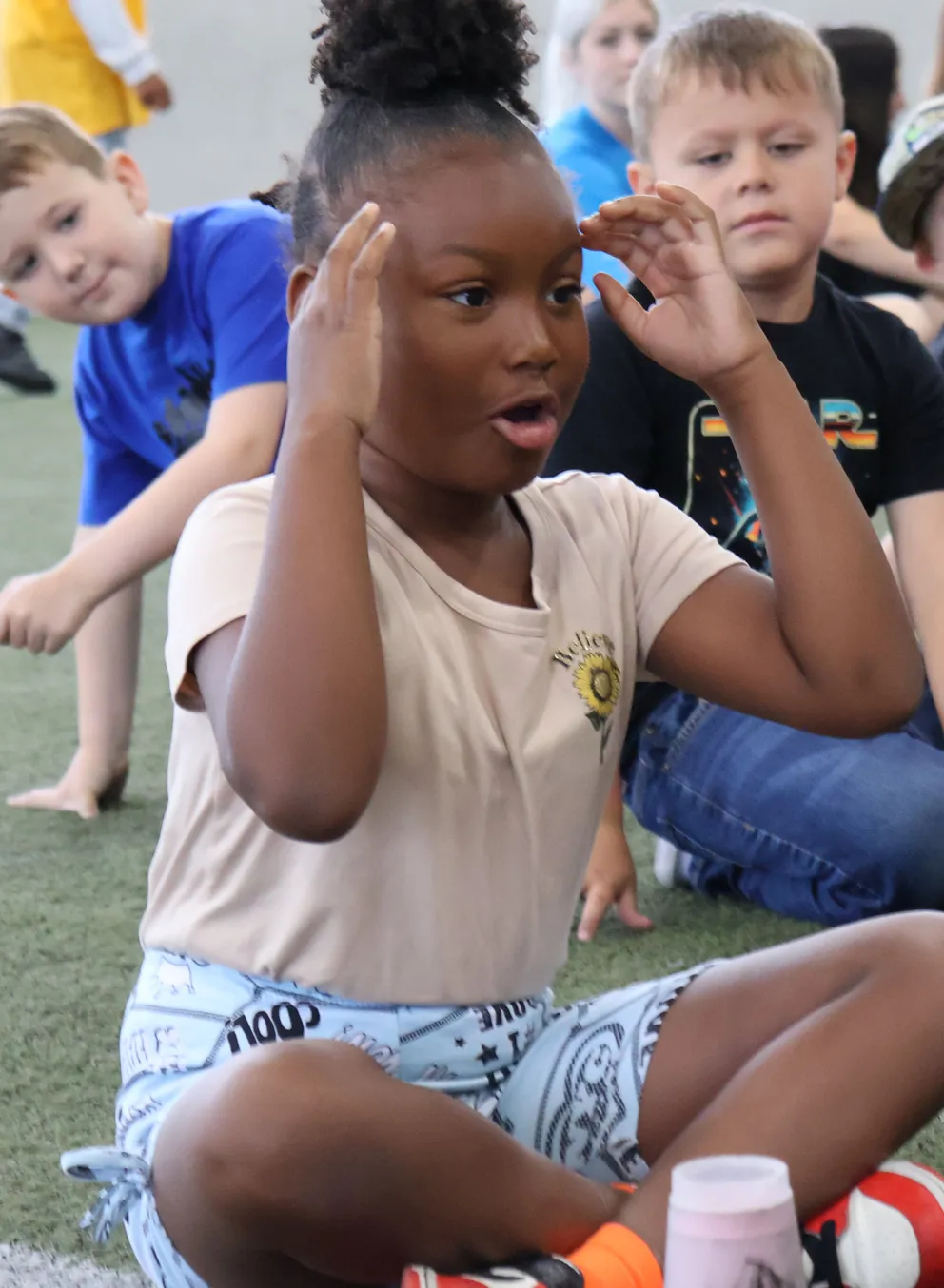 Speedstacking in Group at Mel Korum Family YMCA Summer Camp