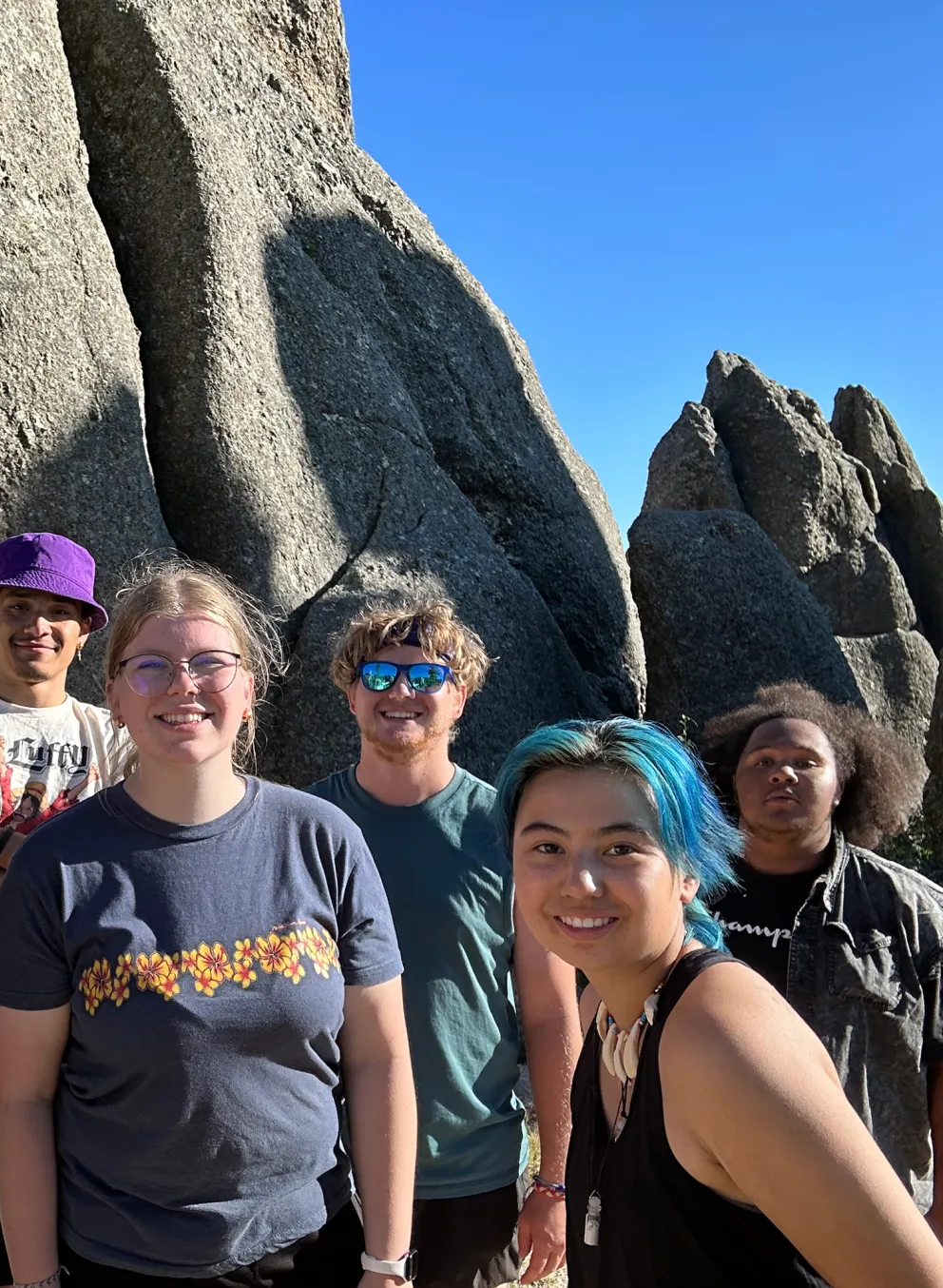 Posing in Front of Rocks at YMCA Summer of Service